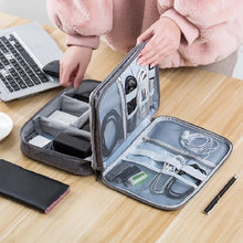 Lade das Bild in den Galerie-Viewer, Cable Storage Bag Waterproof Digital Electronic Organizer Portable USB Data Line Charger Plug