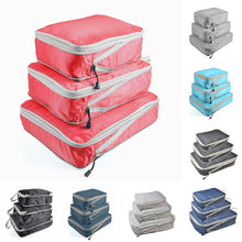 Load image into Gallery viewer, Compressible storage bag set Three-piece Compression Packing Cube Travel Luggage Organizer foldable Travel Bag Organizer