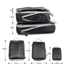 Load image into Gallery viewer, Compressible storage bag set Three-piece Compression Packing Cube Travel Luggage Organizer foldable Travel Bag Organizer