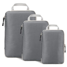Load image into Gallery viewer, Compressible storage bag set Three-piece Compression Packing Cube Travel Luggage Organizer foldable Travel Bag Organizer