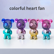 Lade das Bild in den Galerie-Viewer, Cute Cartoon Bear Fan USB Third Gear Rechargeable Quiet Pocket Fan Cooling Hand Portable Fan Home Of