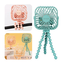 Lade das Bild in den Galerie-Viewer, Fan for Cart Stroller Portable Outdoor Camping Fans Clip On Handheld Baby Stroller Electric Fan USB