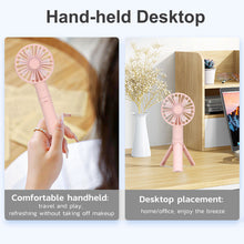 Lade das Bild in den Galerie-Viewer, Foldable Triangle Bracket Fan USB Rechargeable Handheld Refrigeration Fan 3-gear Adjustment Silent 7