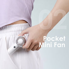 Load image into Gallery viewer, GOONE Portable Fan hand-held Quiet Small USB 500 Mah Rechargeable mini Neck fan for Student Dormitor