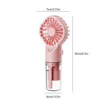 Load image into Gallery viewer, Handheld Small Air Cooler USB Rechargeable Portable Cooling Spray Humidifier Fan 4 Speed Humidificat