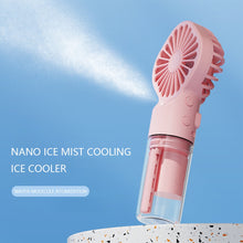 Load image into Gallery viewer, Handheld Small Air Cooler USB Rechargeable Portable Cooling Spray Humidifier Fan 4 Speed Humidificat
