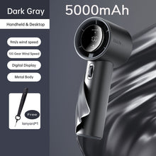 Load image into Gallery viewer, JISULIFE Portable Hand Fan , 100 Wind Speeds, Mini Bladeless Handheld Fan, USB Rechargeable Personal