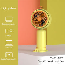 Lade das Bild in den Galerie-Viewer, Mini Fan Usb Charging Cartoon Cute Handheld Small Fan Mute Small Hand-held Fan Portable Usb Charging