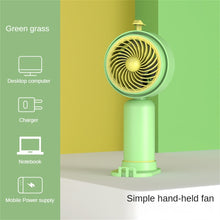 Lade das Bild in den Galerie-Viewer, Mini Fan Usb Charging Cartoon Cute Handheld Small Fan Mute Small Hand-held Fan Portable Usb Charging
