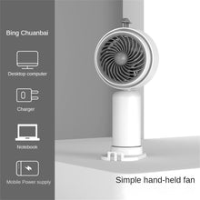 Lade das Bild in den Galerie-Viewer, Mini Fan Usb Charging Cartoon Cute Handheld Small Fan Mute Small Hand-held Fan Portable Usb Charging