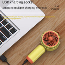 Lade das Bild in den Galerie-Viewer, Mini Fan Usb Charging Cartoon Cute Handheld Small Fan Mute Small Hand-held Fan Portable Usb Charging