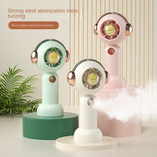 Lade das Bild in den Galerie-Viewer, Mini Handheld Fan USB Rechargeable Nano Atomization Beauty Makeupwater Fan Portable Mini Student Car