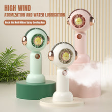 Load image into Gallery viewer, Mini Handheld Fan With Spray USB Rechargeable Portable Fans Camping Outdoor Turbine Desktop Small Ye