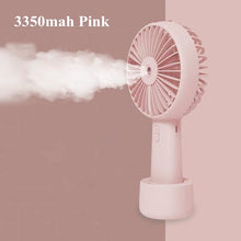 Load image into Gallery viewer, Mini Handheld Portable Water Mist Fan Silent USB Electric Desktop Air Cooling Gadget Rechargeable Ba