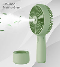 Load image into Gallery viewer, Mini Handheld Portable Water Mist Fan Silent USB Electric Desktop Air Cooling Gadget Rechargeable Ba