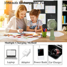 Load image into Gallery viewer, Mini Handheld Portable Water Mist Fan Silent USB Electric Desktop Air Cooling Gadget Rechargeable Ba