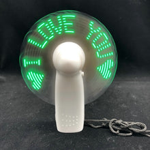 Lade das Bild in den Galerie-Viewer, Mini Night Light Handheld Fan Electric Fan Portable Desktop Battery Mini Gift To Give Guests Led Ra