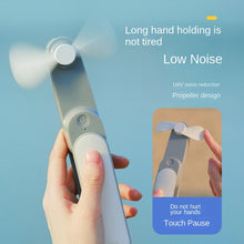 Load image into Gallery viewer, Mini Pocket Fans Student Outdoor Travel Multi functional Portable Rechargeable Fan Mute Handheld Sma
