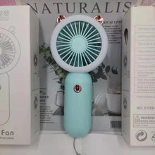 Lade das Bild in den Galerie-Viewer, Mini Portable Fan USB Rechargeable Night Light Cooling Handheld Fan Three Speed Adjust ventilador
