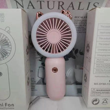 Lade das Bild in den Galerie-Viewer, Mini Portable Fan USB Rechargeable Night Light Cooling Handheld Fan Three Speed Adjust ventilador