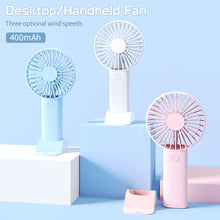 Lade das Bild in den Galerie-Viewer, Mini Portable Fans Handheld USB Rechargeable Fan Mini Desktop Air Cooler Outdoor Fan Cooling Travel