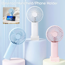 Lade das Bild in den Galerie-Viewer, Mini Portable Fans Handheld USB Rechargeable Fan Mini Desktop Air Cooler Outdoor Fan Cooling Travel