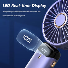 Load image into Gallery viewer, New Fan Portable Handheld Fold Office Desktop Multifunctional Folding Double Battery 3000mAh Electri
