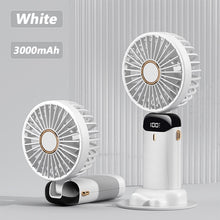 Load image into Gallery viewer, New Fan Portable Handheld Fold Office Desktop Multifunctional Folding Double Battery 3000mAh Electri