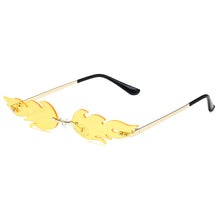 Lade das Bild in den Galerie-Viewer, Sunglasses sun Shades Flame Personality Fashion Trend Metal Rimless Party unisex