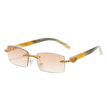 Lade das Bild in den Galerie-Viewer, Sunglasses sun Shades Personalized Diamond Rimless Men's Trend Diamond Rimmed Square Small Frame unisex