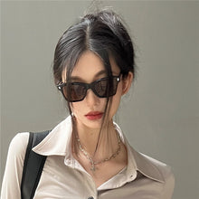 Load image into Gallery viewer, Sunglasses sun Shades Square Retro Brown Advanced Sense Model UV Protection unisex