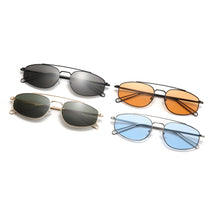Load image into Gallery viewer, Sunglasses sun Shades Metal Small Frame Female High Sense Men's Double Beam Oval Aviator unisex