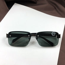 Load image into Gallery viewer, Sunglasses sun Shades Half Frame Perforated Men's Square Crystal Glass Crystal shade unisex