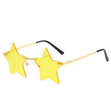 Load image into Gallery viewer, Sunglasses sun Shades Personalized Colorful Marine Lens Simple Frameless Pentagram Shaped unisex