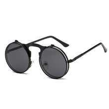 Load image into Gallery viewer, Sunglasses sun Shades Retro Metal Steampunk Flip Personality round Double Layer Lens unisex