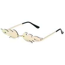 Lade das Bild in den Galerie-Viewer, Sunglasses sun Shades Flame Personality Fashion Trend Metal Rimless Party unisex