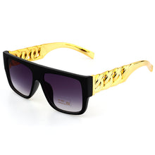 Lade das Bild in den Galerie-Viewer, Sunglasses sun Shades Fashion Daikin Chain Gold Plated Twist Leg Punk unisex