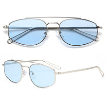 Load image into Gallery viewer, Sunglasses sun Shades Metal Small Frame Female High Sense Men's Double Beam Oval Aviator unisex