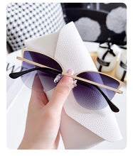 Lade das Bild in den Galerie-Viewer, Sunglasses sun Shades Summer Fashion Metal Half Frame Butterfly Frame Personalized Street Trendy unisex
