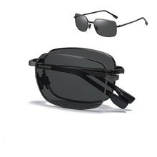 Lade das Bild in den Galerie-Viewer, Sunglasses sun Shades Folding Photosensitive Color Changing Alloy Frame Square Outdoor Polarized Driving shade unisex