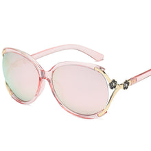 Load image into Gallery viewer, Sunglasses sun Shades Metal Hollow Embellished Small Diamond Women's Fashion Camellia Large Frame Polarized Discolored unisex