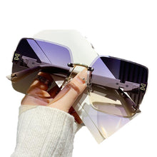 Lade das Bild in den Galerie-Viewer, Sunglasses sun Shades Frameless Two Tone Gradient High Grade Women's Driving Fashionable unisex