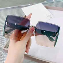 Lade das Bild in den Galerie-Viewer, Sunglasses sun Shades Fashion Frameless Trimming Large Square Frame UV Protection unisex