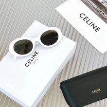 Lade das Bild in den Galerie-Viewer, Sunglasses sun Shades High Quality Celinn Selin Internet Celebrity Arc De Triomphe Golden Logo Oval Cl40194u in Stock unisex