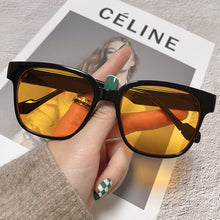 Lade das Bild in den Galerie-Viewer, Sunglasses sun Shades Brown Yellow Film Large Rim Men's Fashion Vintage Women's Uv Protection Driving unisex