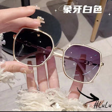 Lade das Bild in den Galerie-Viewer, Sunglasses sun Shades Polarized Women's Large Frame Metal UV Protection Korean Style unisex