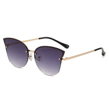 Lade das Bild in den Galerie-Viewer, Sunglasses sun Shades Summer Fashion Metal Half Frame Butterfly Frame Personalized Street Trendy unisex