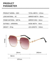 Lade das Bild in den Galerie-Viewer, Sunglasses sun Shades Women's Korean Style Chic and Unique Large Rim Street Metal unisex