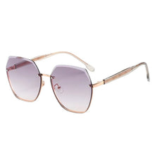 Lade das Bild in den Galerie-Viewer, Sunglasses sun Shades Women's Large Frame Gradient Frameless Fashion Plain Big Face Look Trendy unisex