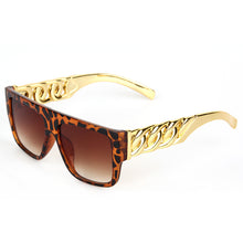 Lade das Bild in den Galerie-Viewer, Sunglasses sun Shades Fashion Daikin Chain Gold Plated Twist Leg Punk unisex
